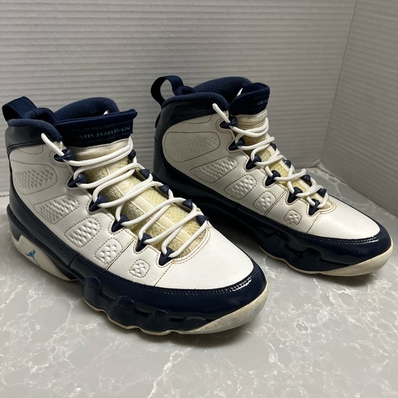 Nike Air Jordan 9 Retro Pearl Blue White University Blue Size 8 302370-145 - Picture 1 of 8